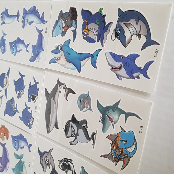 Tatoos 10 Pages of Sharks Temporary Tattos - Picture 2 of 8